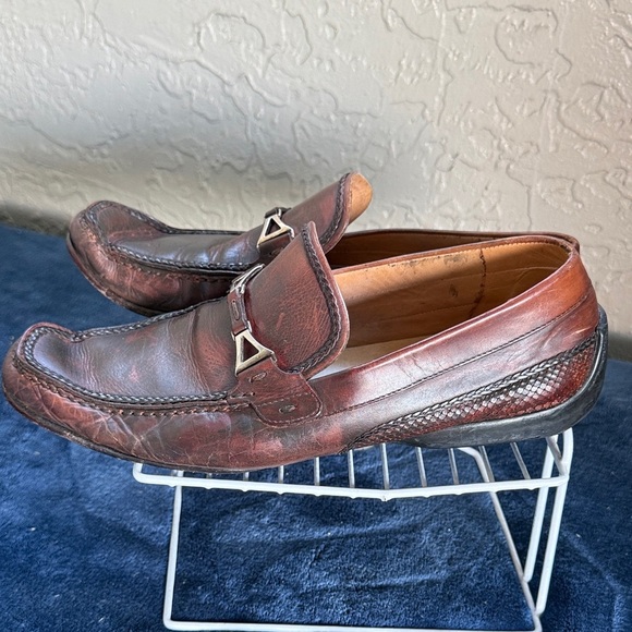 Magnanni Men\'s Brown Leather Loafers Size 10 main image 7